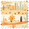 Wild West, Desert - Motorised Roman Blind